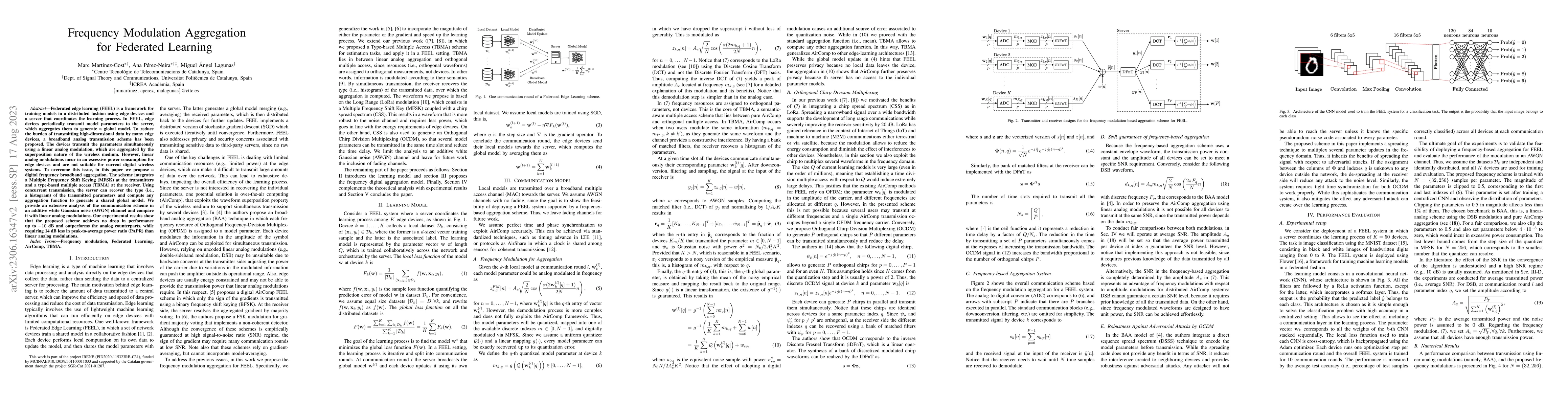 Thumbnail for Frequency Modulation Aggregation for Federated Learning
