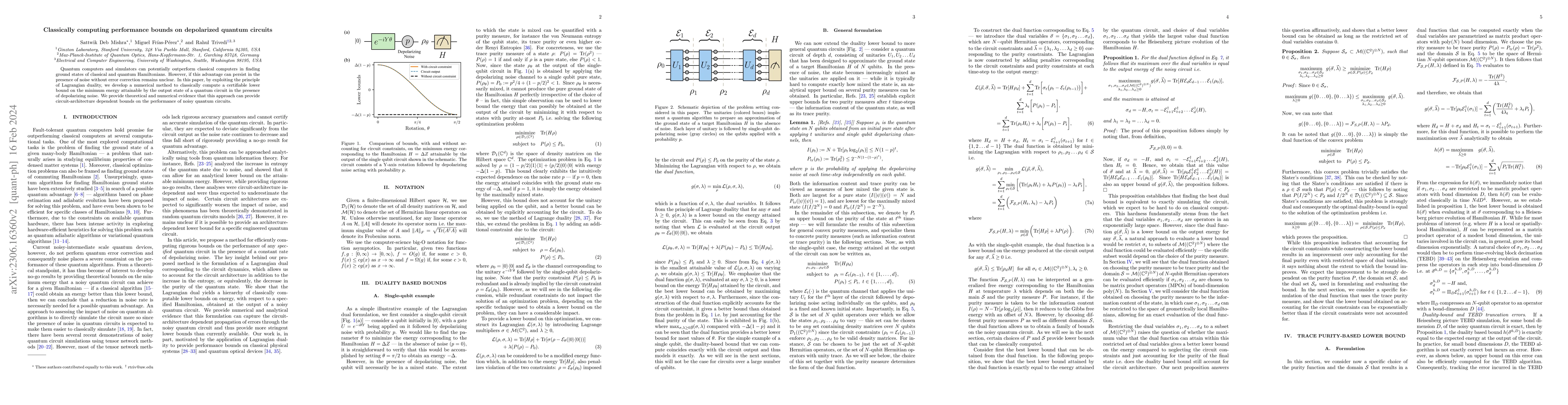 Thumbnail for Classically computing performance bounds on depolarized quantum circuits