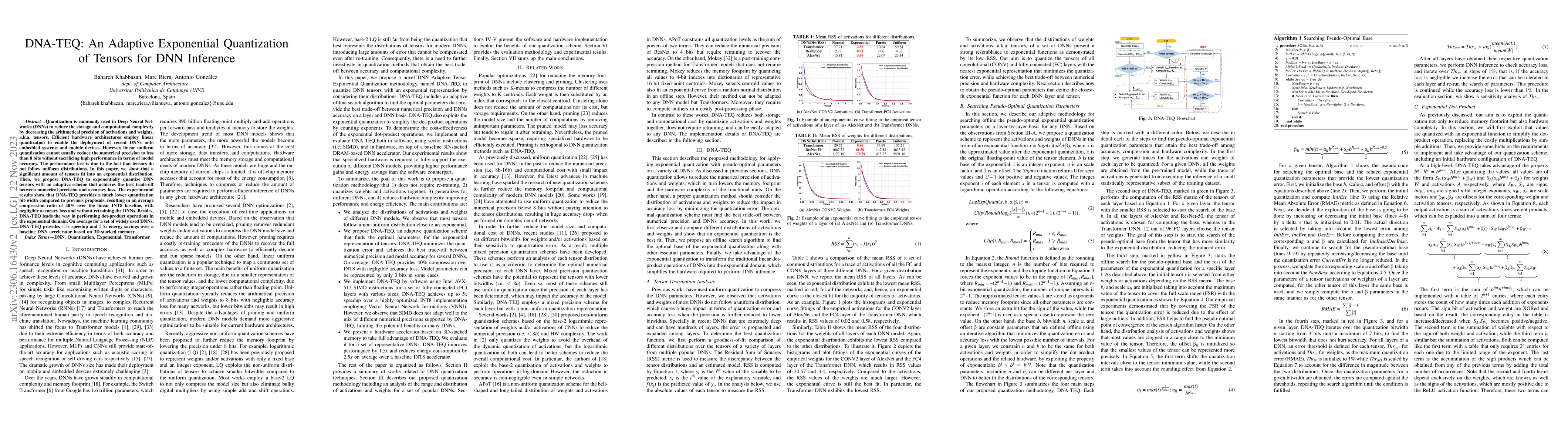 Thumbnail for DNA-TEQ: An Adaptive Exponential Quantization of Tensors for DNN
  Inference