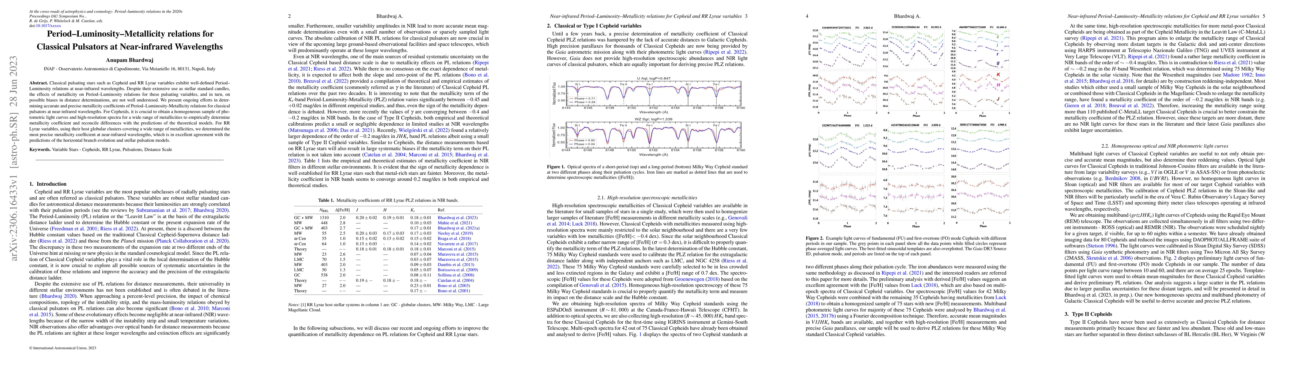 Thumbnail for Period-Luminosity-Metallicity relations for Classical Pulsators at
  Near-infrared Wavelengths