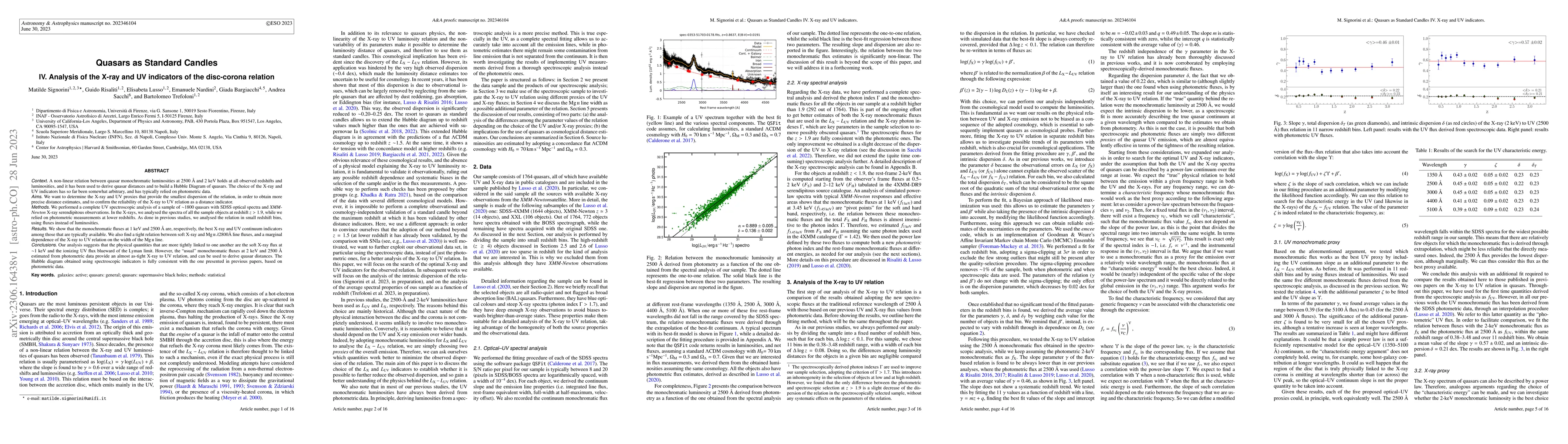 Thumbnail for Quasars as Standard Candles IV. Analysis of the X-ray and UV indicators
  of the disc-corona relation