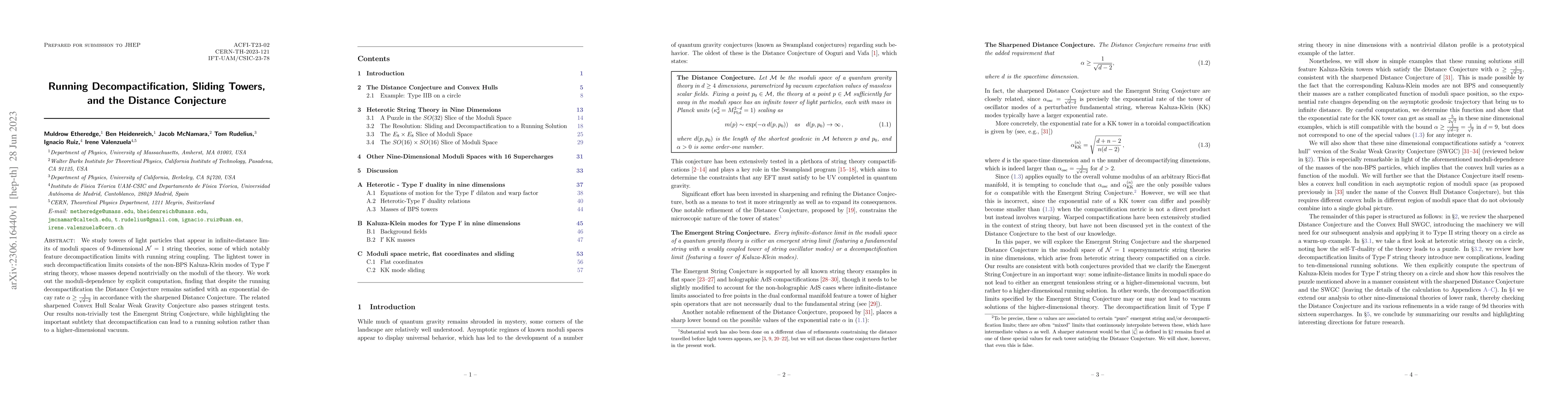Thumbnail for Running Decompactification, Sliding Towers, and the Distance Conjecture