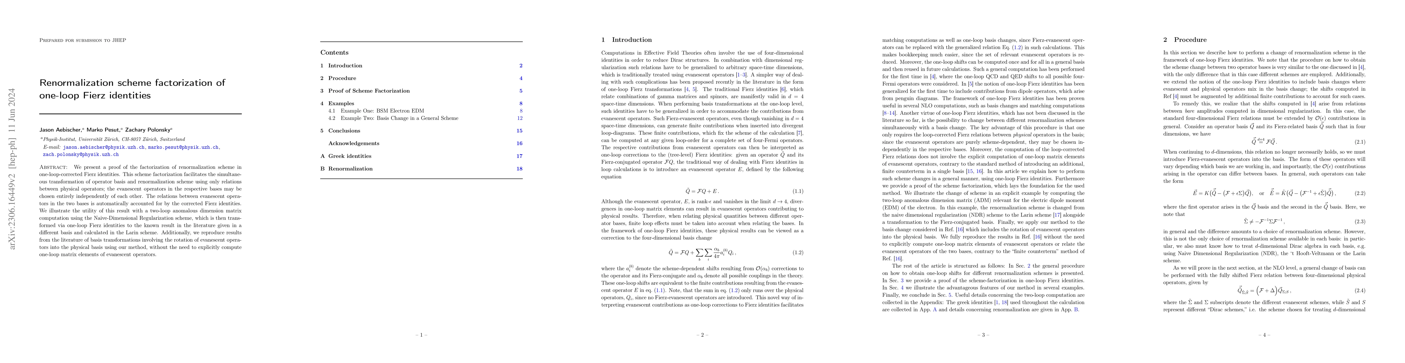 Thumbnail for Renormalization scheme factorization of one-loop Fierz identities