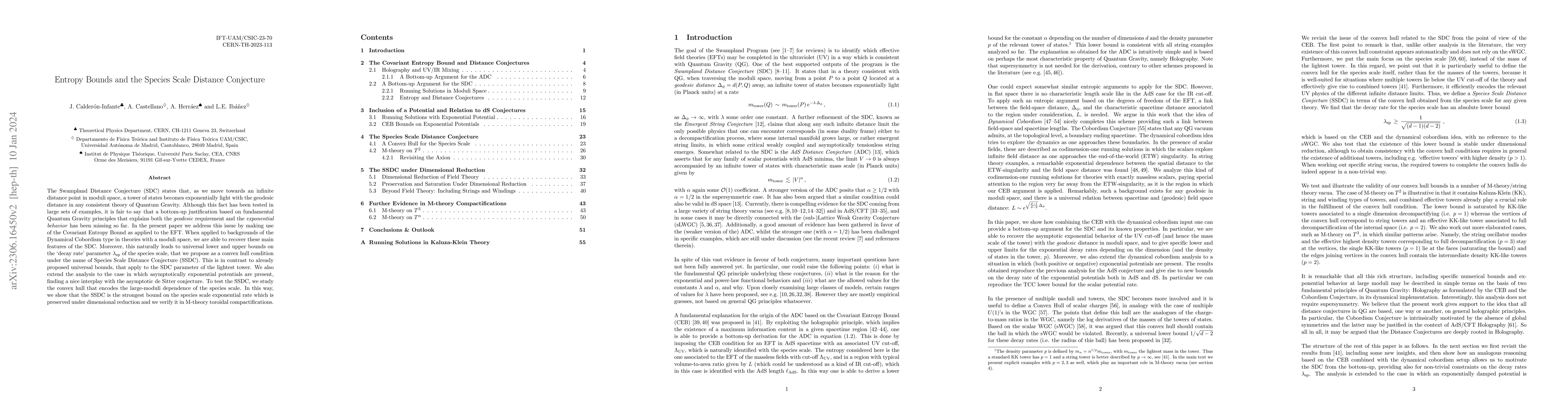 Thumbnail for Entropy Bounds and the Species Scale Distance Conjecture