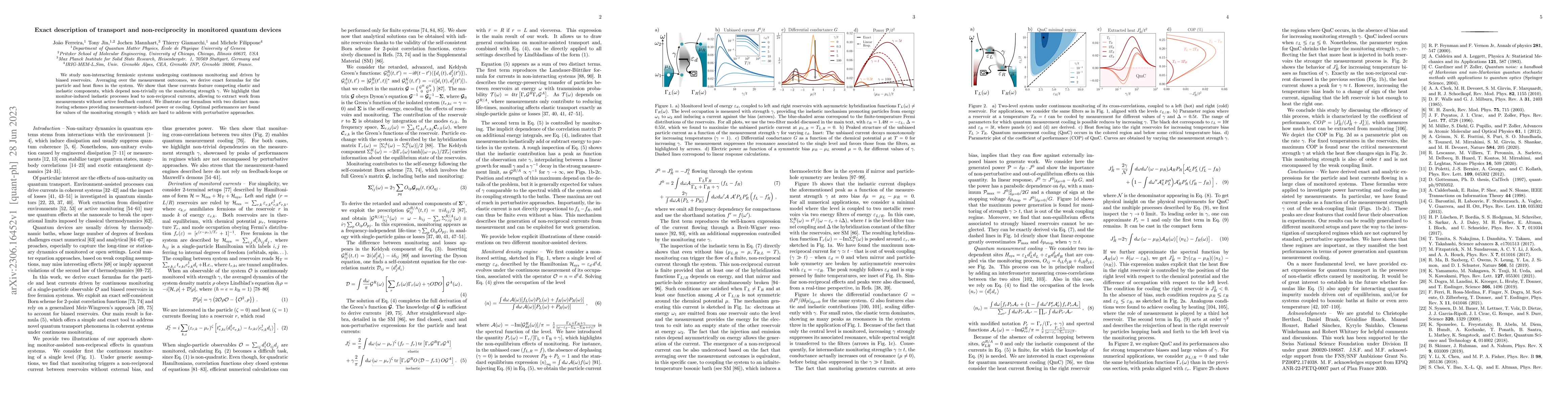 Thumbnail for Exact description of transport and non-reciprocity in monitored quantum
  devices