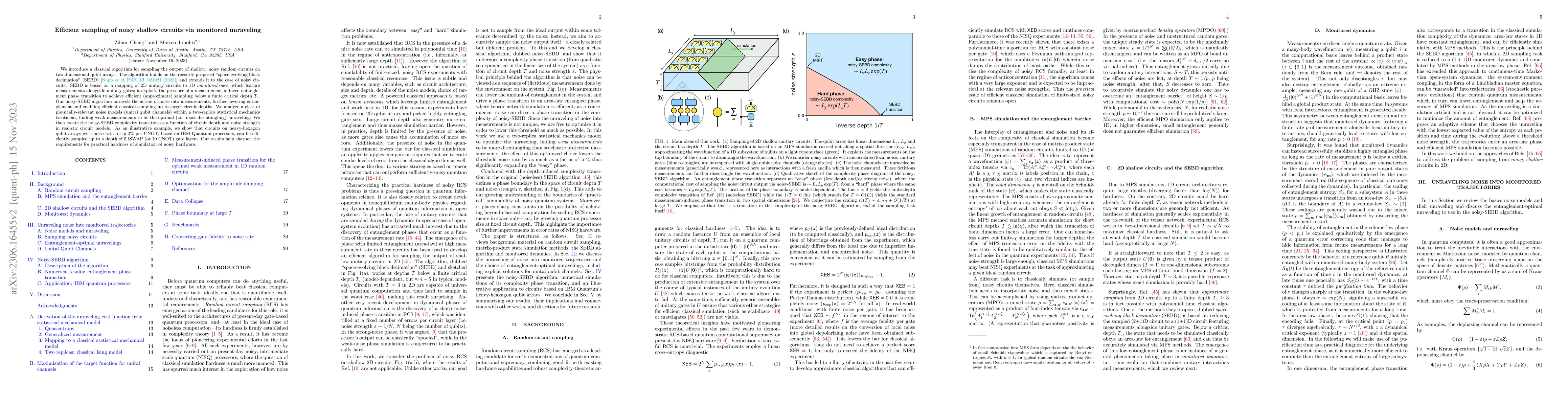 Thumbnail for Efficient sampling of noisy shallow circuits via monitored unraveling