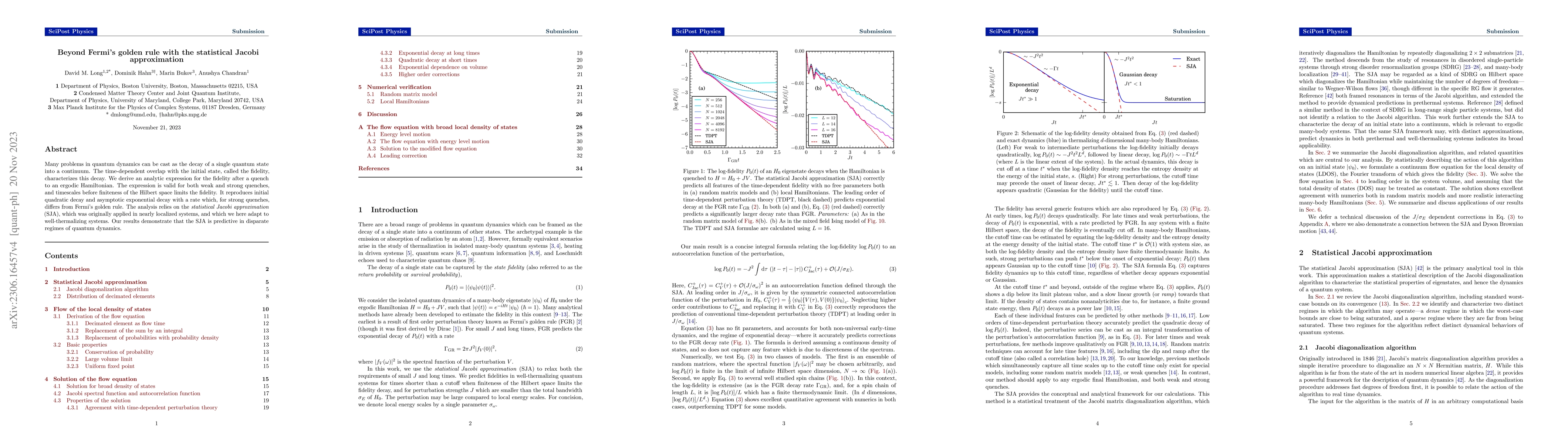 Thumbnail for Beyond Fermi's golden rule with the statistical Jacobi approximation