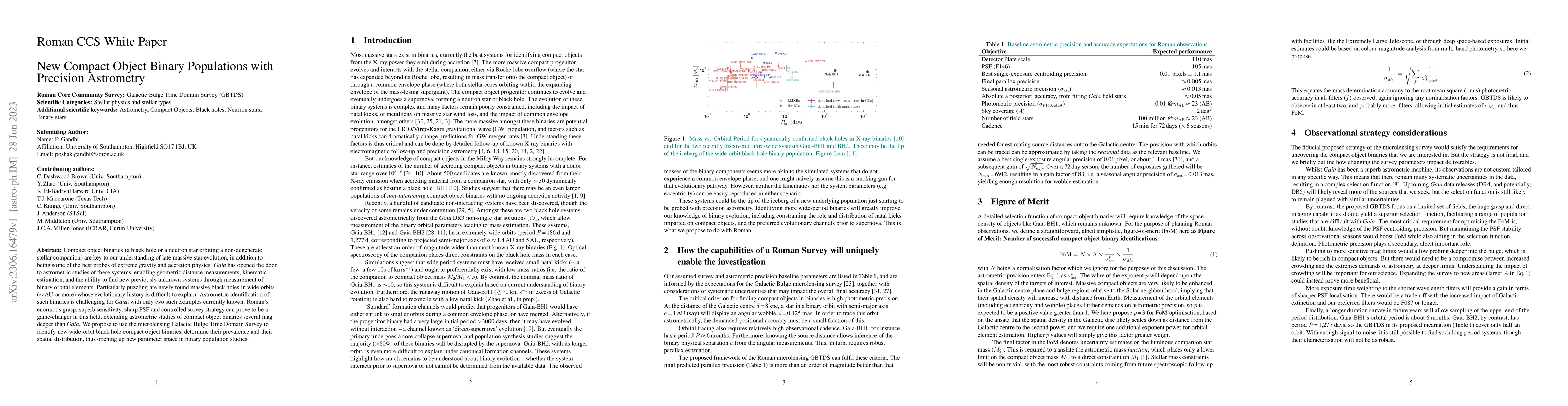 Thumbnail for New Compact Object Binary Populations with Precision Astrometry (Roman
  White Paper)