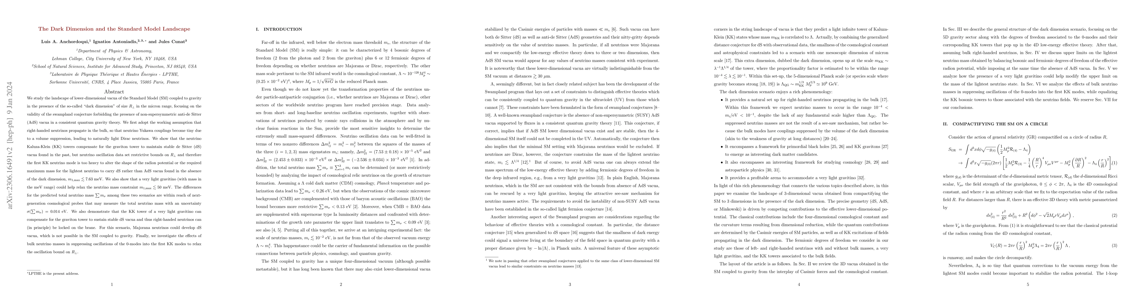 Thumbnail for The Dark Dimension and the Standard Model Landscape