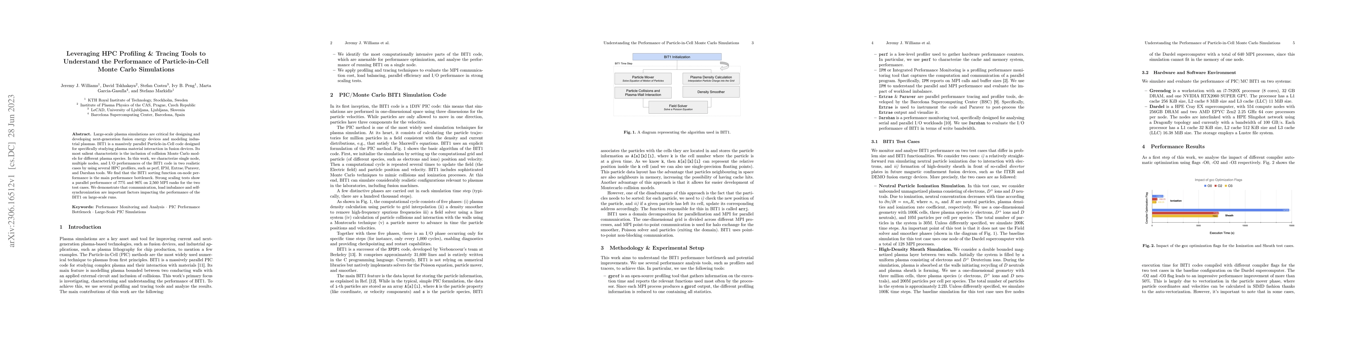 Thumbnail for Leveraging HPC Profiling & Tracing Tools to Understand the Performance
  of Particle-in-Cell Monte Carlo Simulations