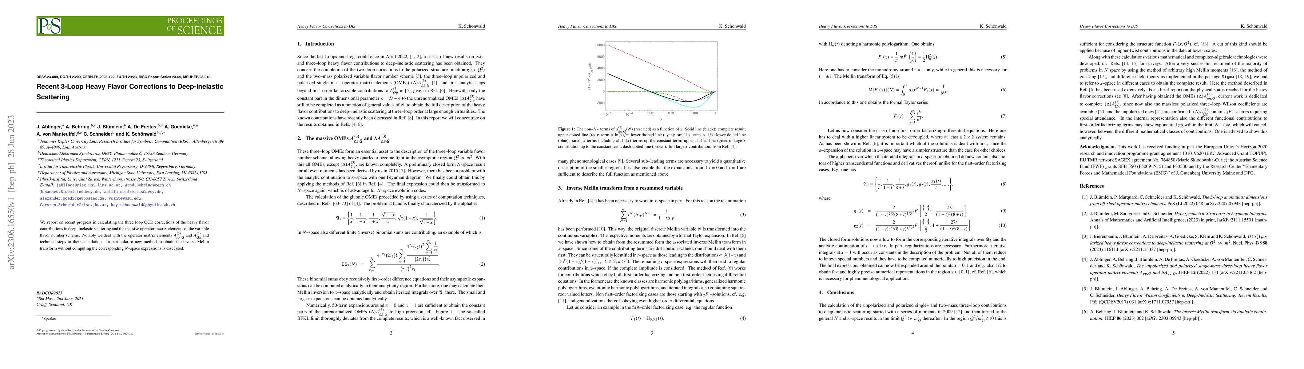 Thumbnail for Recent 3-Loop Heavy Flavor Corrections to Deep-Inelastic Scattering