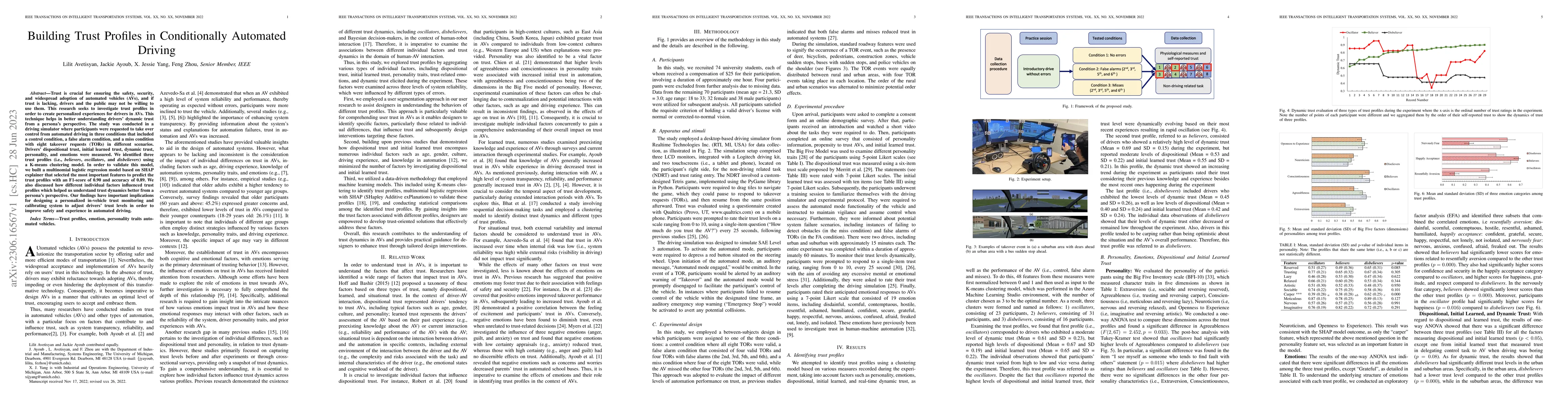 Thumbnail for Building Trust Profiles in Conditionally Automated Driving