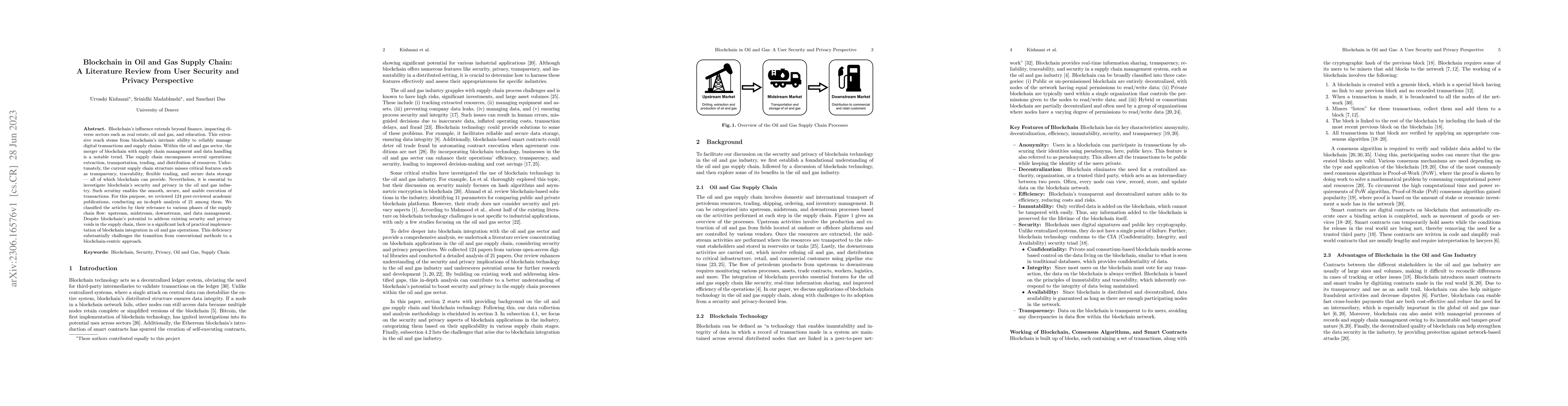Thumbnail for Blockchain in Oil and Gas Supply Chain: A Literature Review from User
  Security and Privacy Perspective