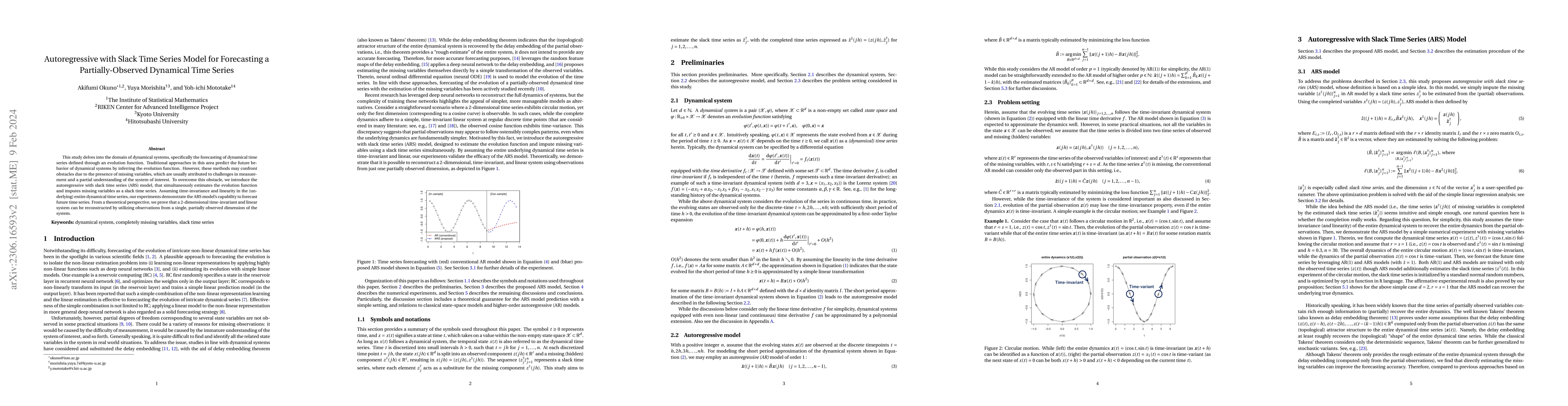 Thumbnail for Autoregressive with Slack Time Series Model for Forecasting a
  Partially-Observed Dynamical Time Series