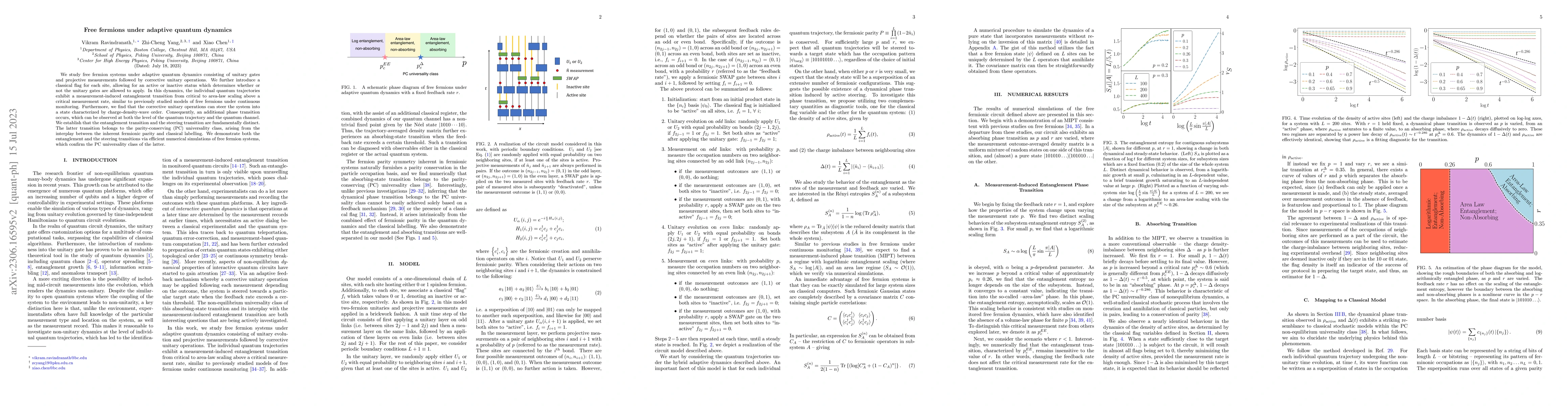 Thumbnail for Free fermions under adaptive quantum dynamics