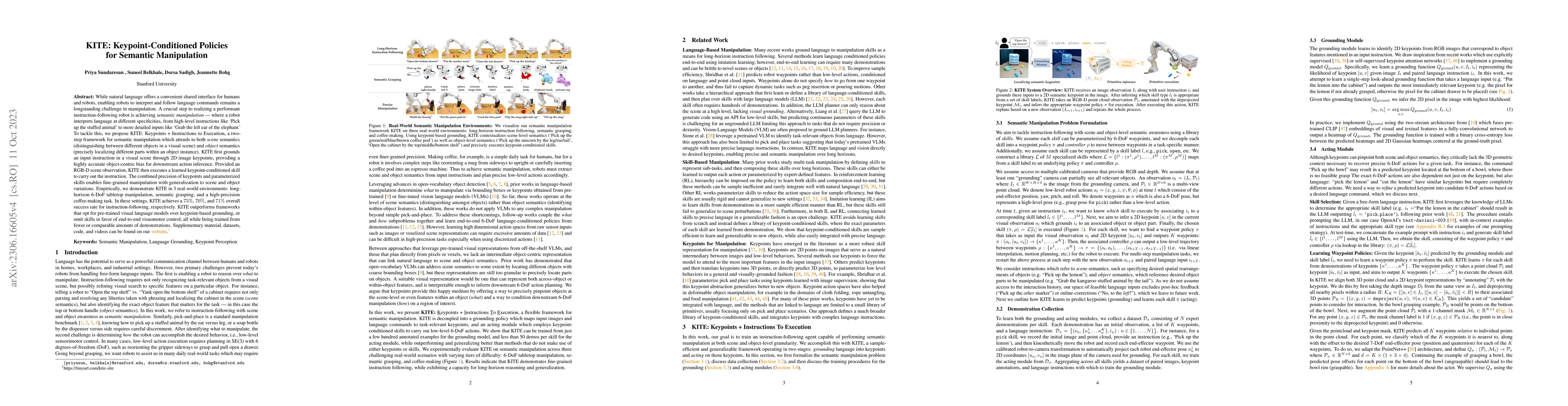 Thumbnail for KITE: Keypoint-Conditioned Policies for Semantic Manipulation