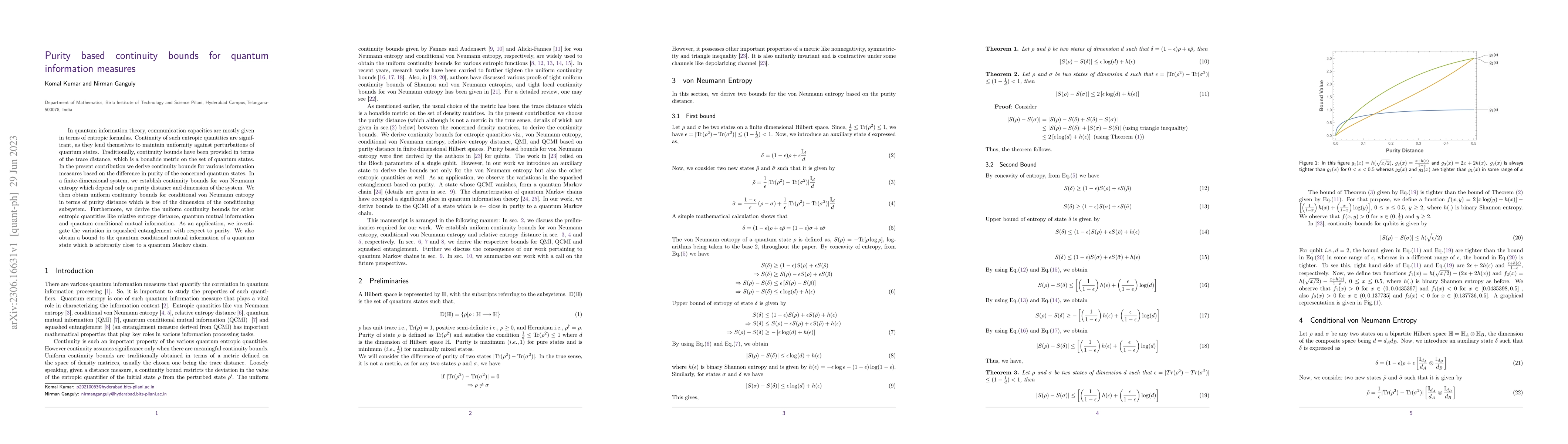 Thumbnail for Purity based continuity bounds for quantum information measures