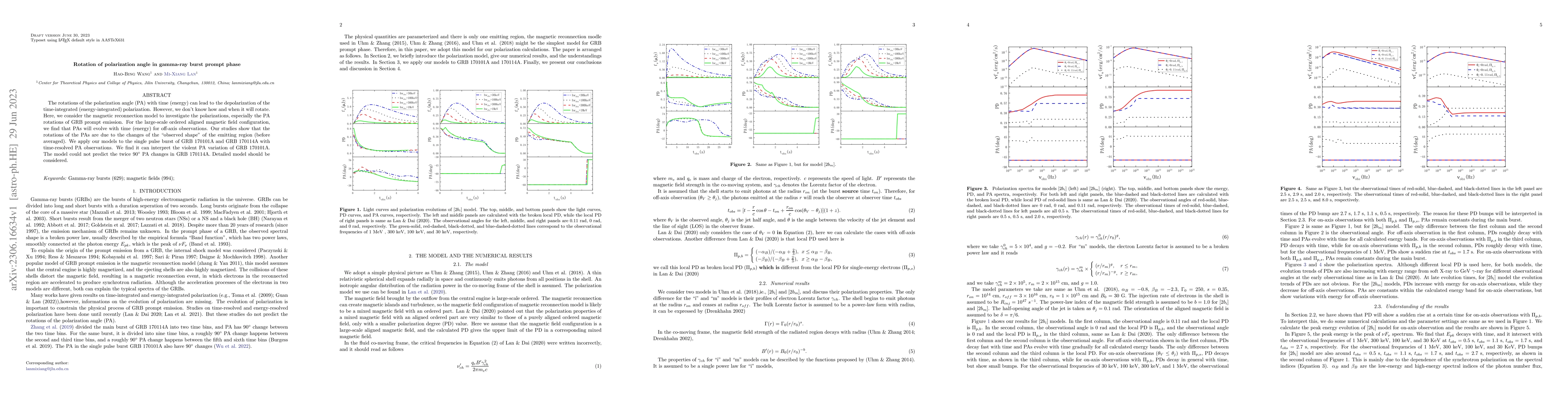 Thumbnail for Rotation of polarization angle in gamma-ray burst prompt phase