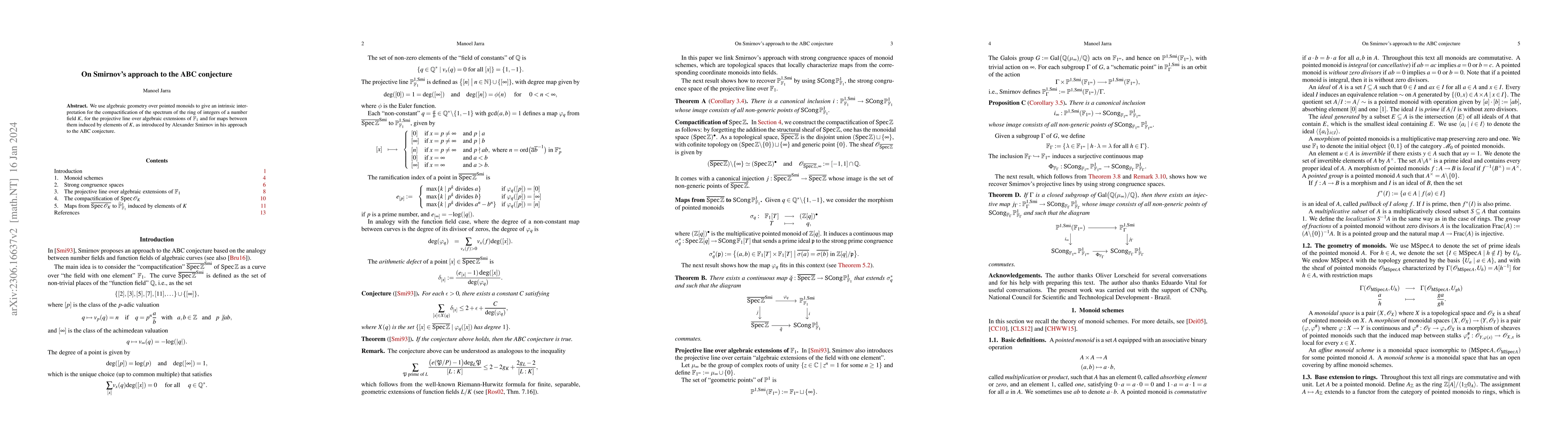Thumbnail for On Smirnov's approach to the ABC conjecture
