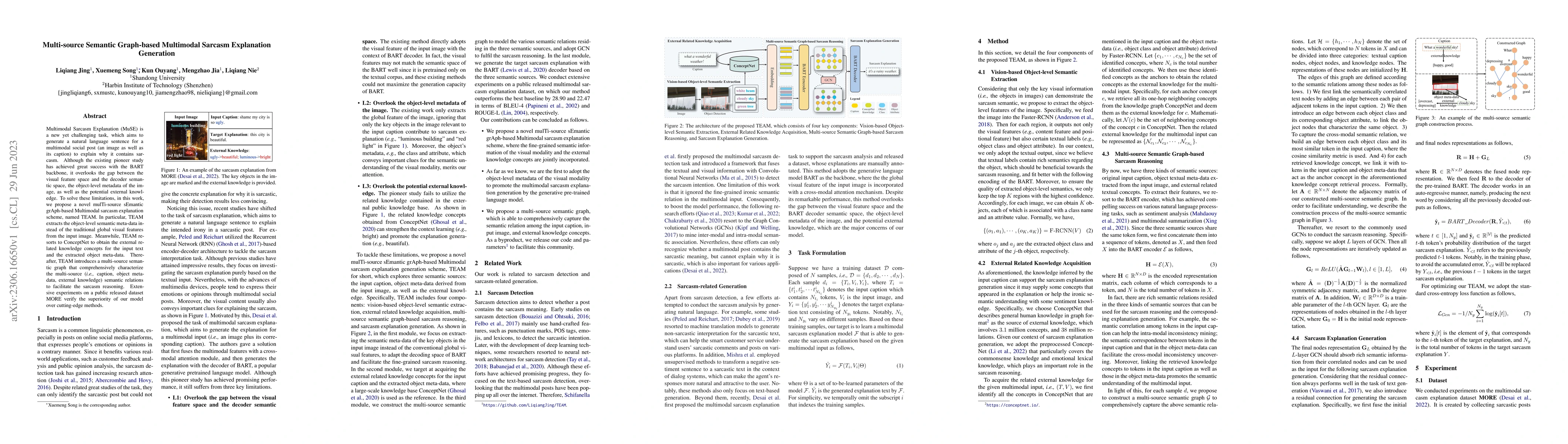 Thumbnail for Multi-source Semantic Graph-based Multimodal Sarcasm Explanation
  Generation