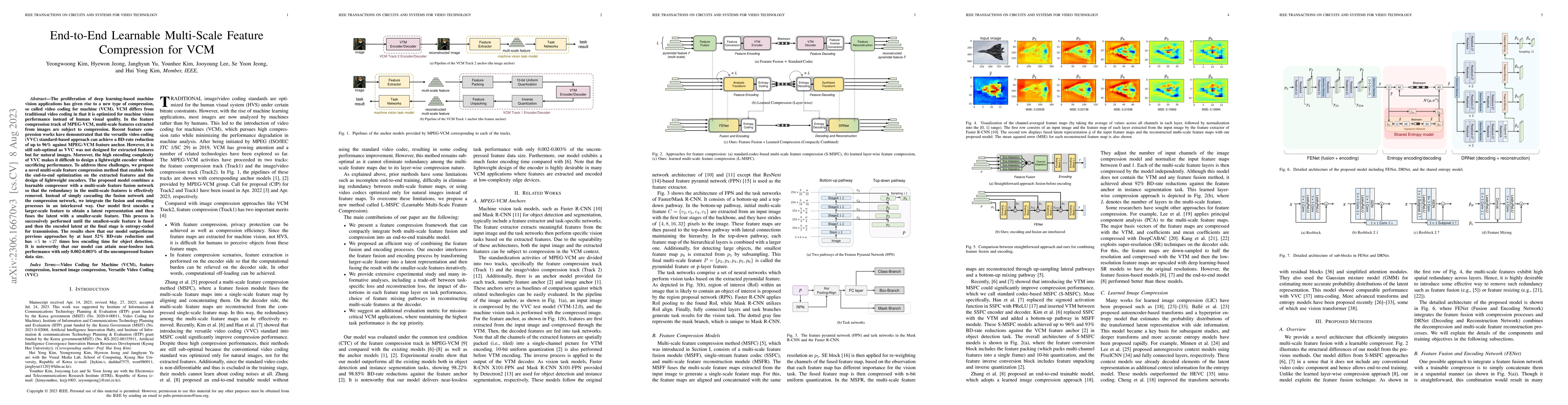 Thumbnail for End-to-End Learnable Multi-Scale Feature Compression for VCM