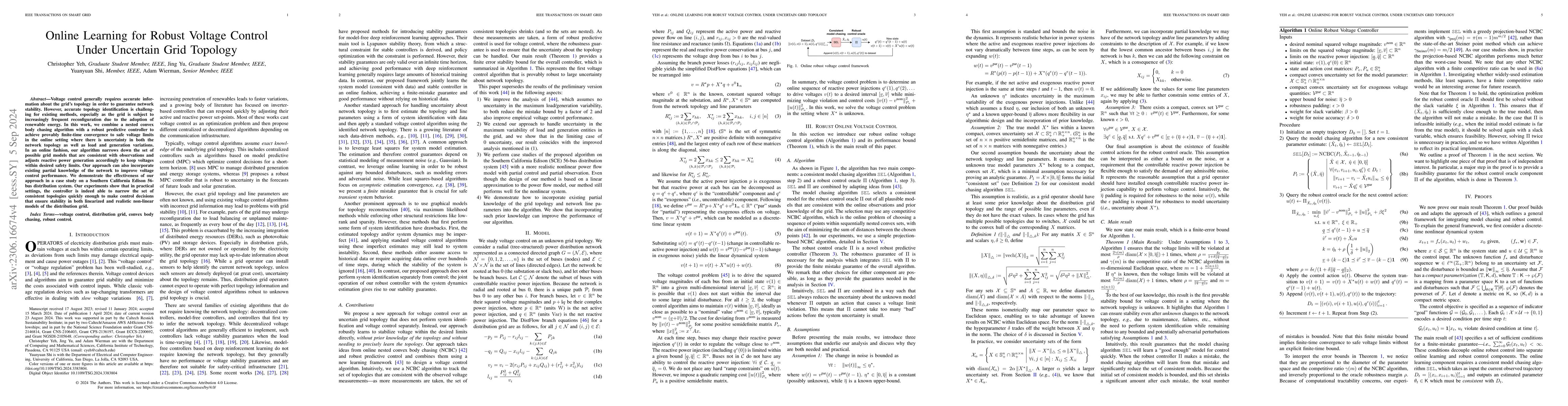 Thumbnail for Online learning for robust voltage control under uncertain grid topology