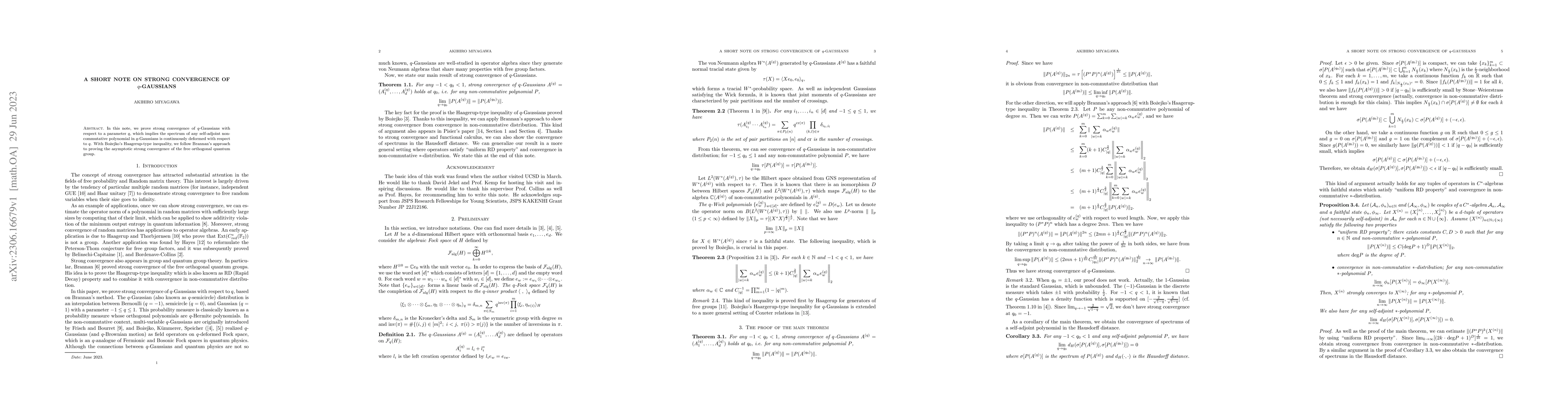 Thumbnail for A short note on strong convergence of $q$-Gaussians