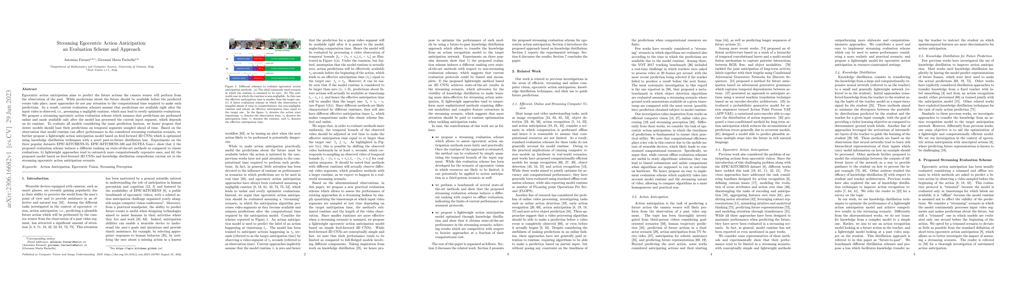 Thumbnail for Streaming egocentric action anticipation: An evaluation scheme and
  approach