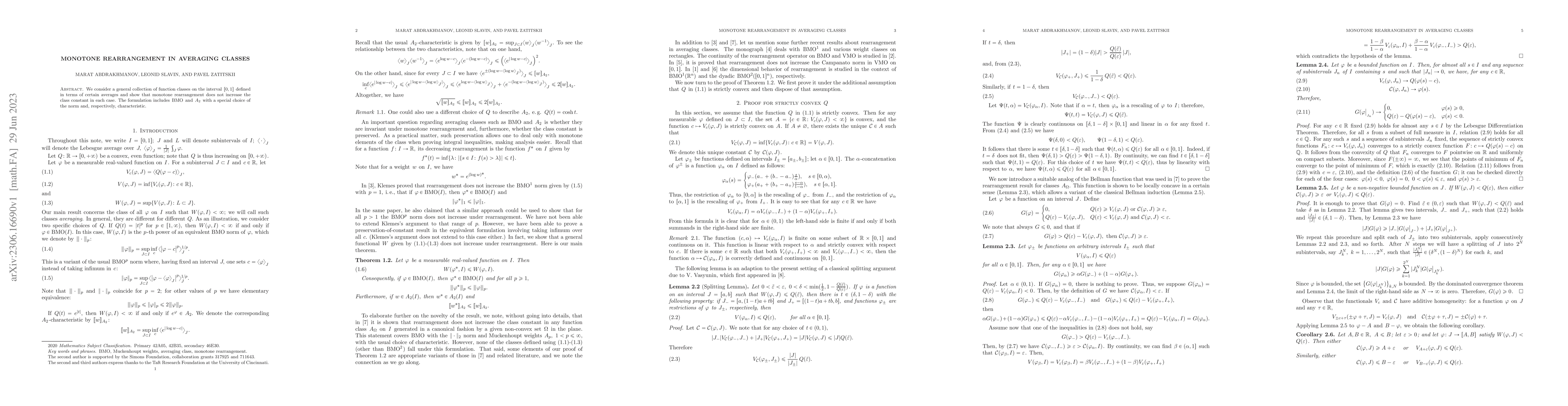 Thumbnail for Monotone rearrangement in averaging classes