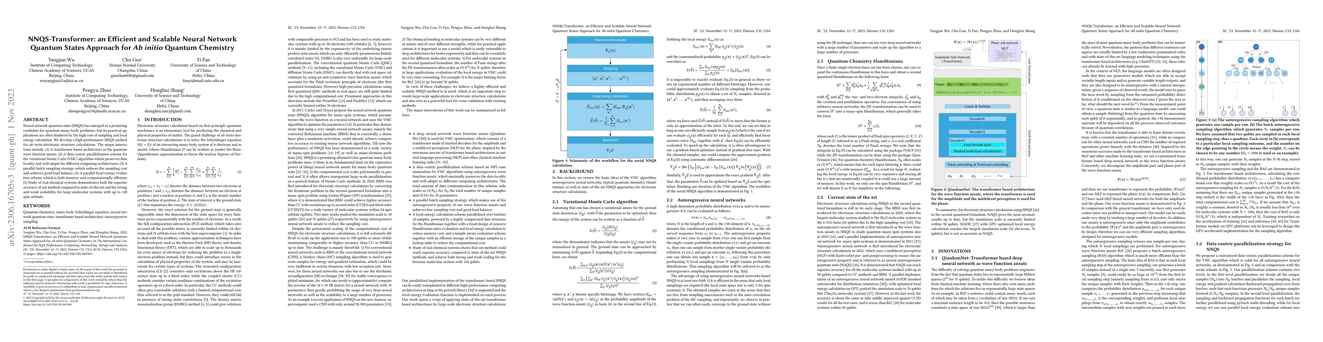 Thumbnail for NNQS-Transformer: an Efficient and Scalable Neural Network Quantum
  States Approach for Ab initio Quantum Chemistry