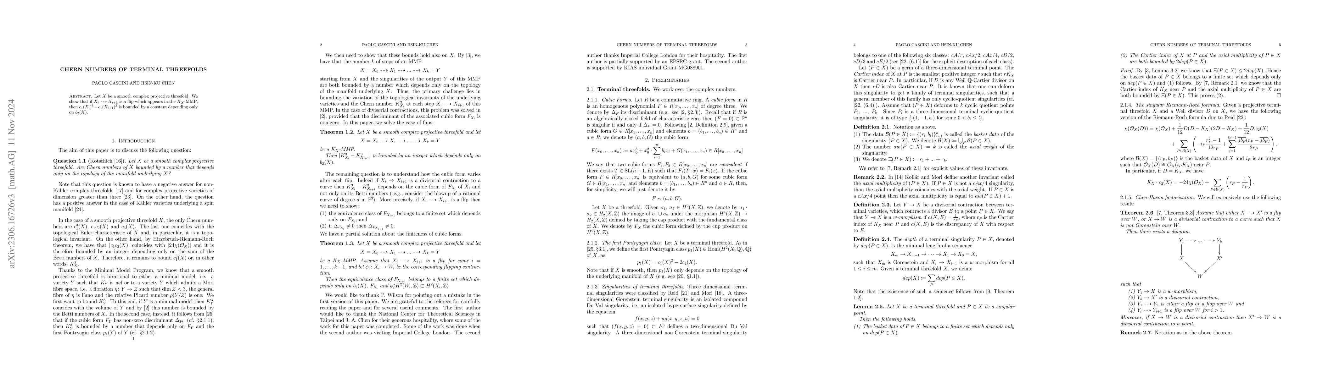 Thumbnail for Chern numbers of terminal threefolds