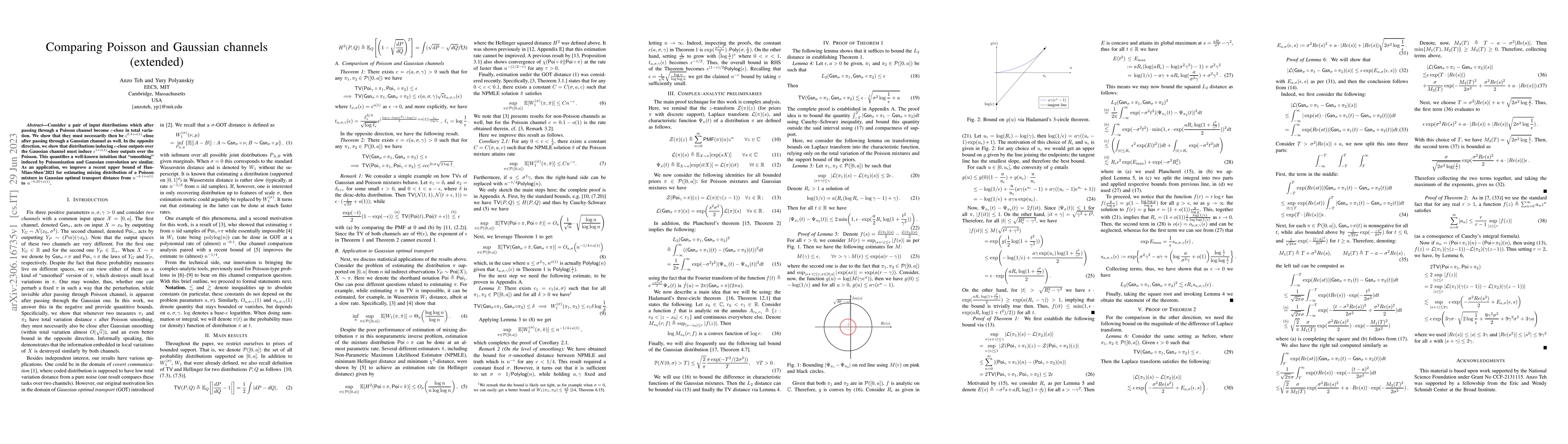 Thumbnail for Comparing Poisson and Gaussian channels (extended)