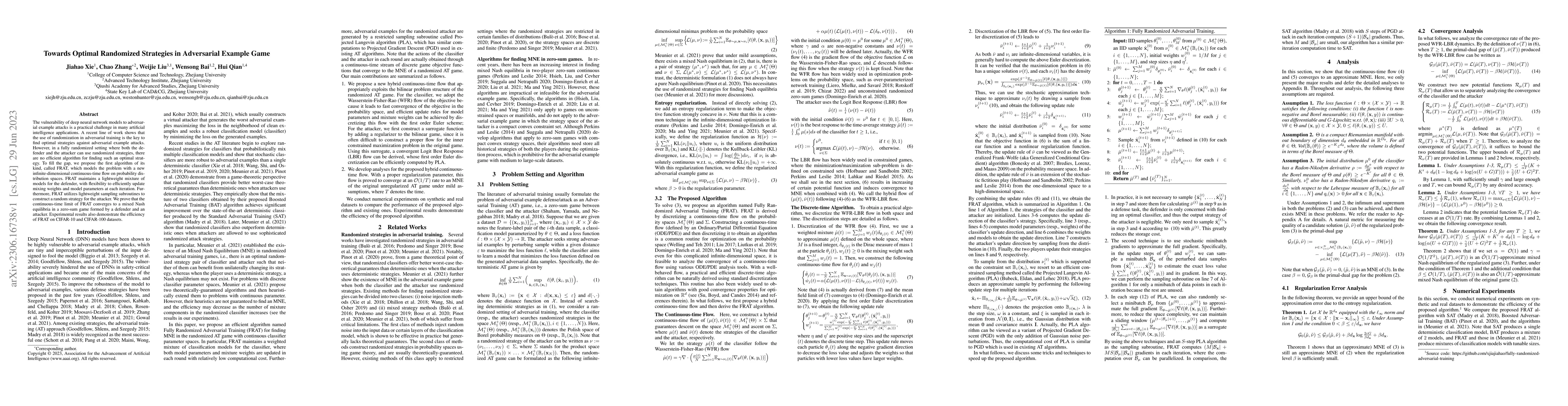 Thumbnail for Towards Optimal Randomized Strategies in Adversarial Example Game