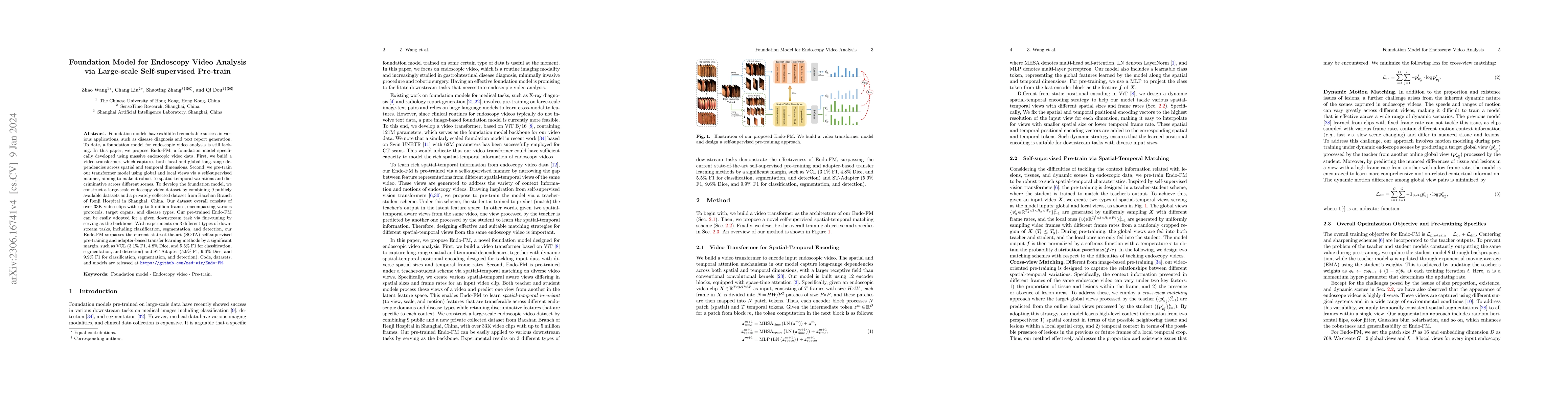 Thumbnail for Foundation Model for Endoscopy Video Analysis via Large-scale
  Self-supervised Pre-train