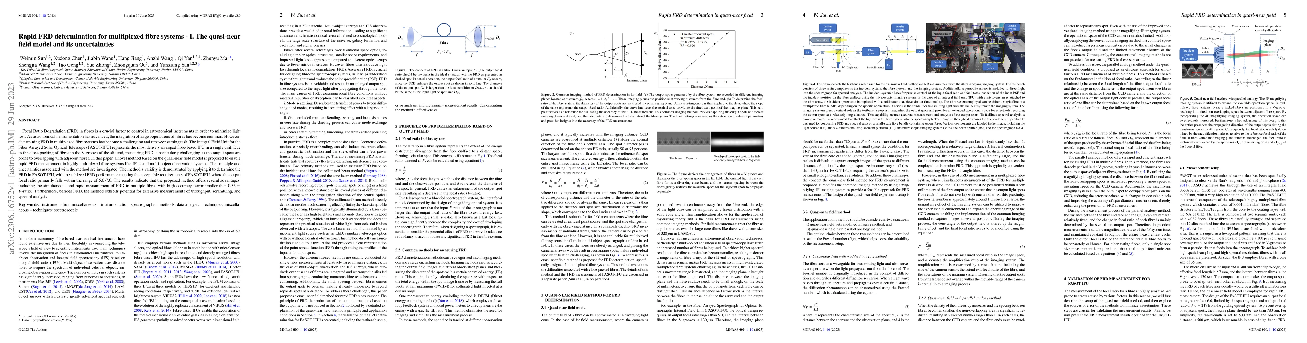 Thumbnail for Rapid FRD determination for multiplexed fibre systems -- I. The
  quasi-near field model and its uncertainties