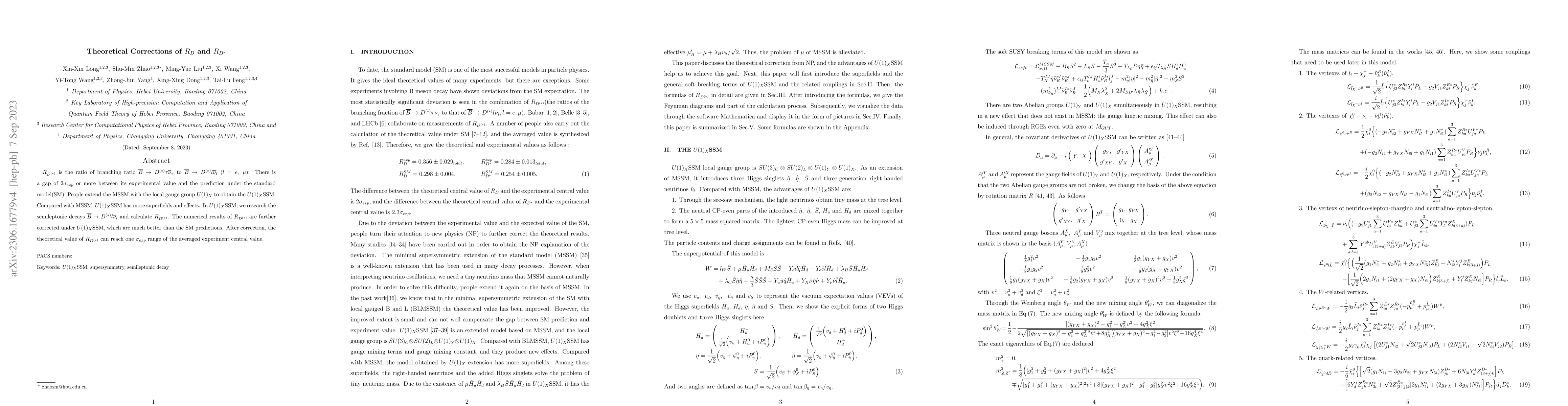 Thumbnail for Theoretical Corrections of $R_D$ and $R_{D^*}$