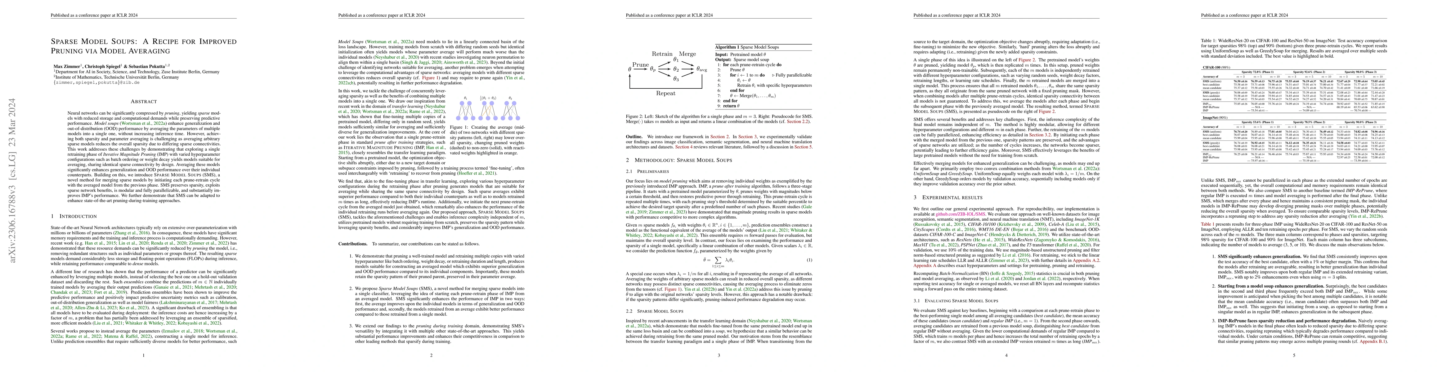 Thumbnail for Sparse Model Soups: A Recipe for Improved Pruning via Model Averaging