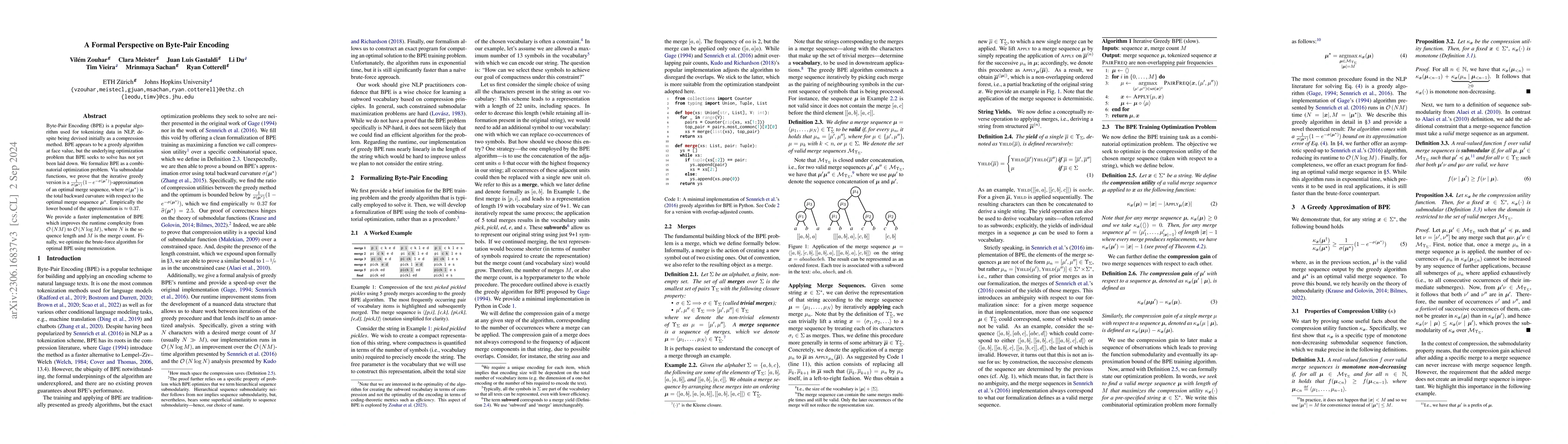 Thumbnail for A Formal Perspective on Byte-Pair Encoding