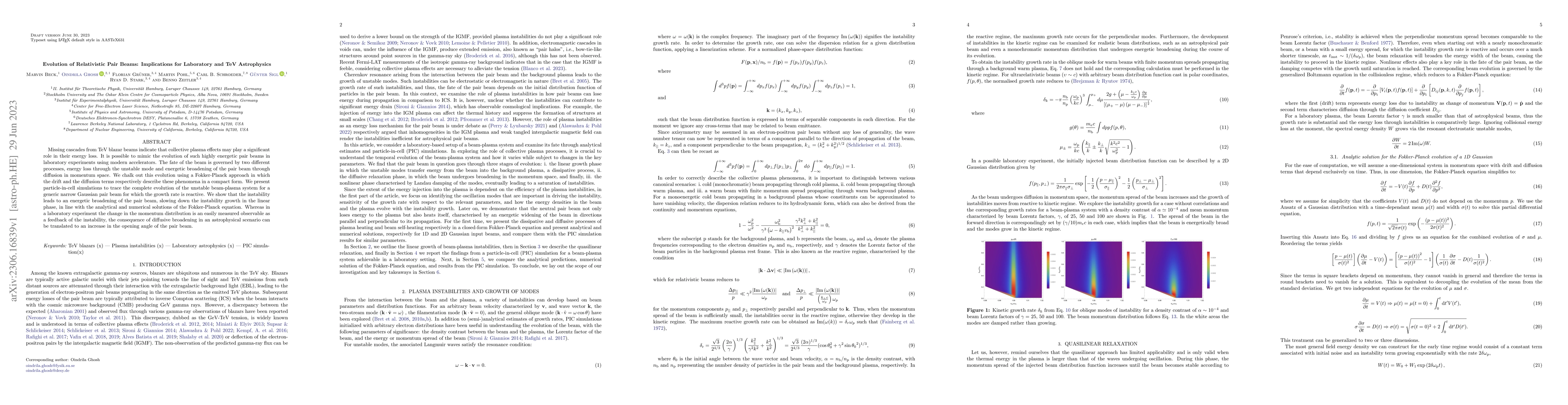 Thumbnail for Evolution of Relativistic Pair Beams: Implications for Laboratory and
  TeV Astrophysics