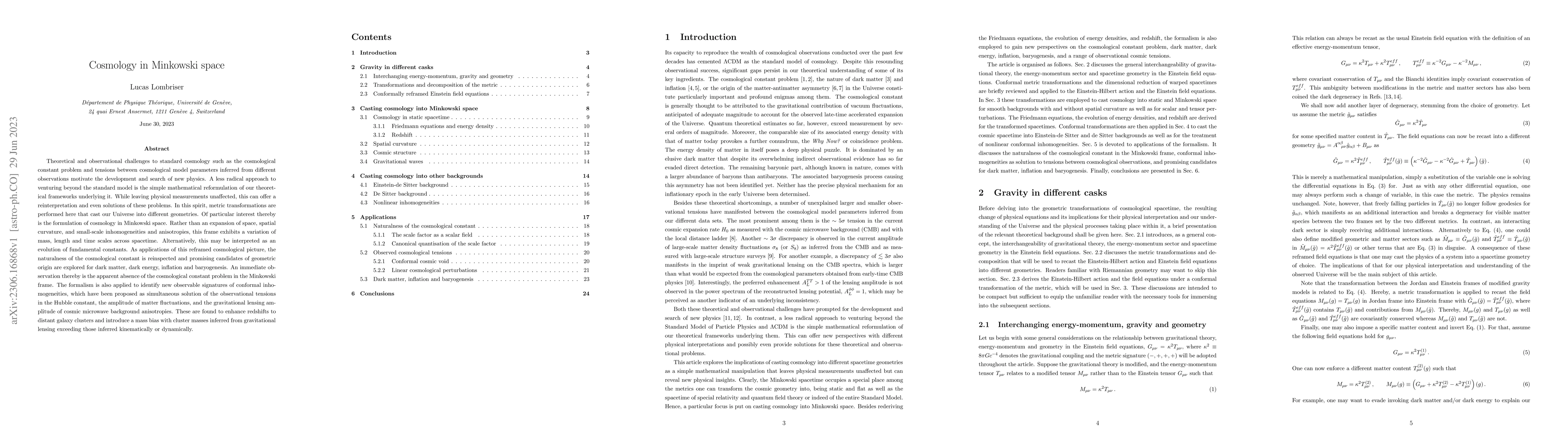 Thumbnail for Cosmology in Minkowski space