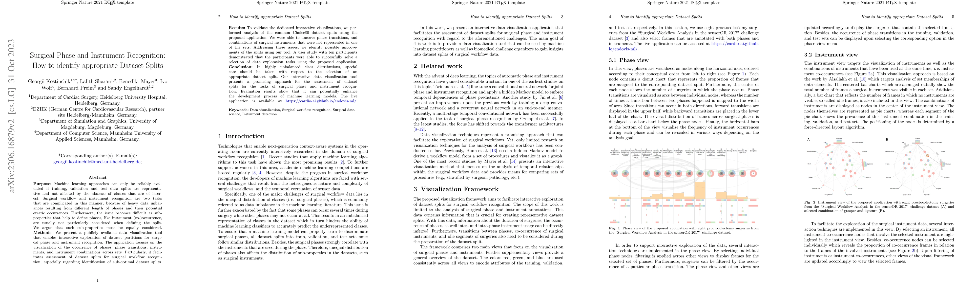 Thumbnail for Surgical Phase and Instrument Recognition: How to identify appropriate
  Dataset Splits