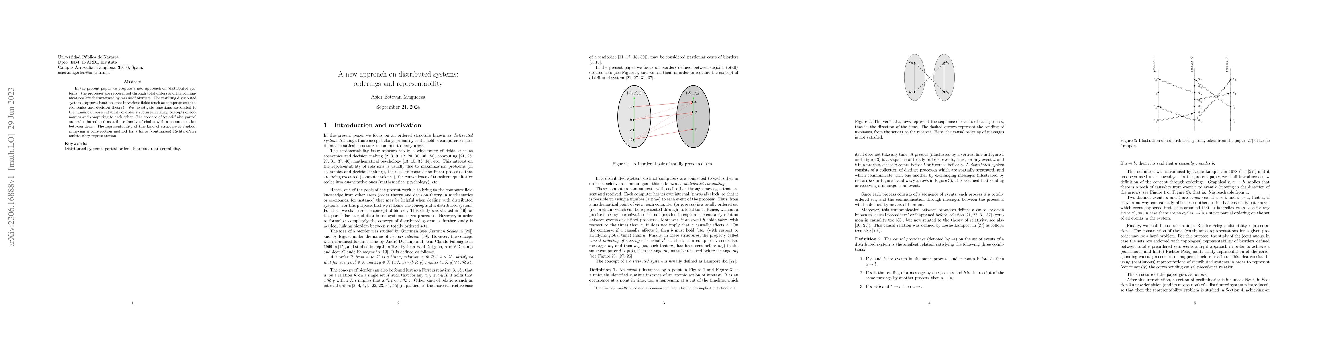 Thumbnail for A new approach on distributed systems: orderings and representability