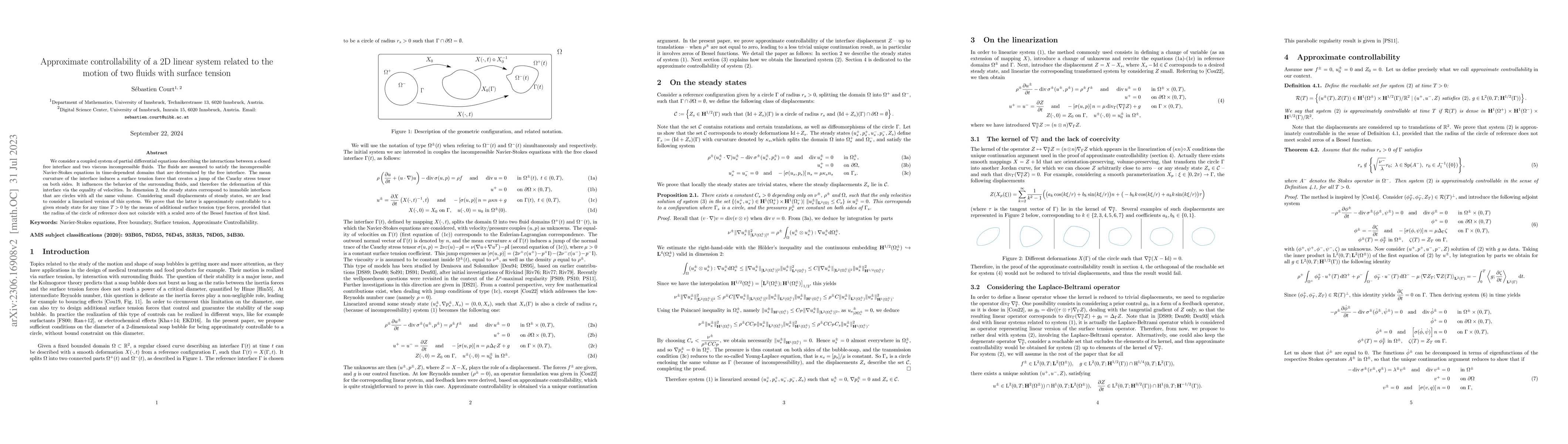 Thumbnail for Approximate controllabillity of a 2D linear system related to the motion
  of two fluids with surface tension