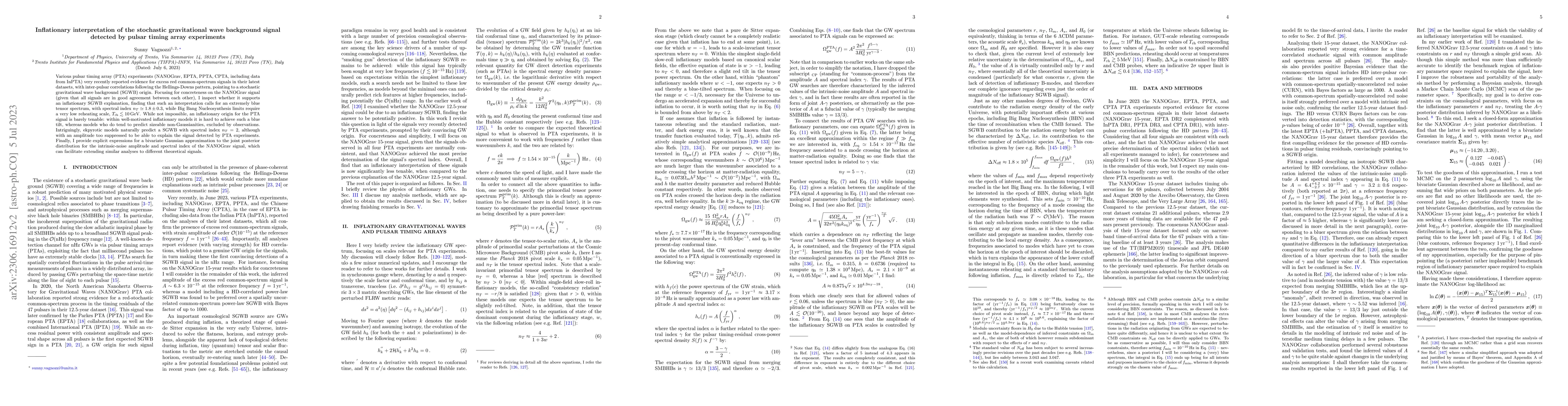 Thumbnail for Inflationary interpretation of the stochastic gravitational wave
  background signal detected by pulsar timing array experiments