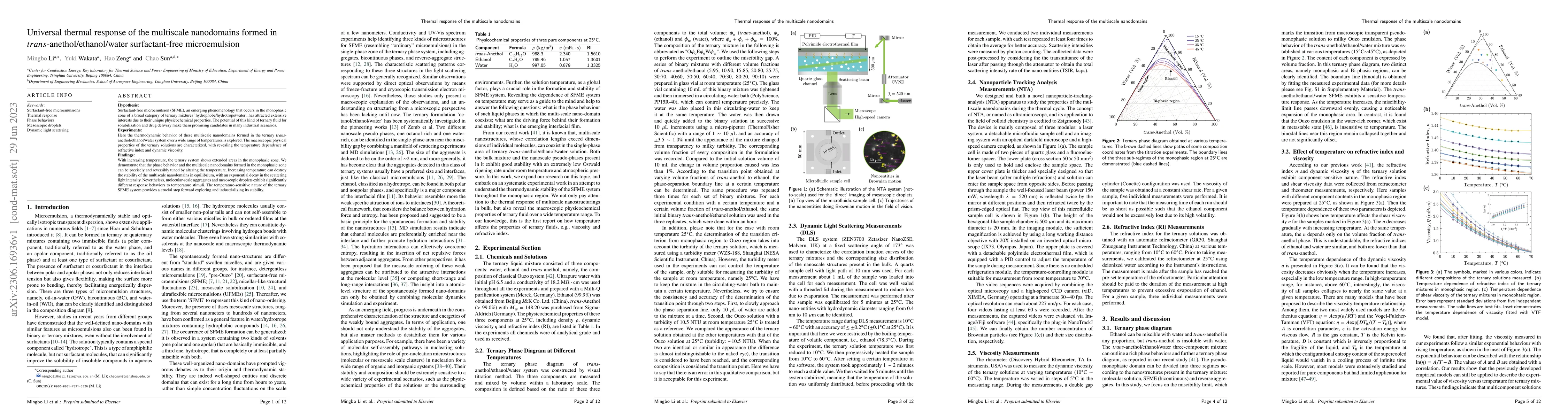 Thumbnail for Universal thermal response of the multiscale nanodomains formed in
  trans-anethol/ethanol/water surfactant-free microemulsion