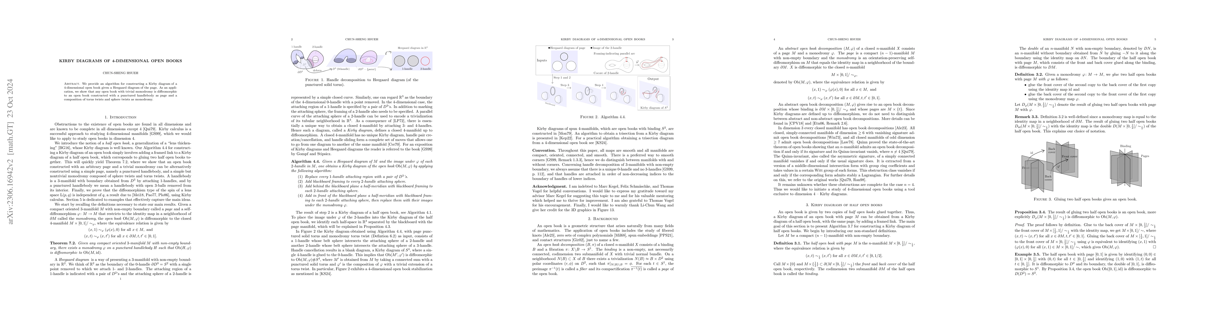 Thumbnail for Kirby diagrams of 4-dimensional open books