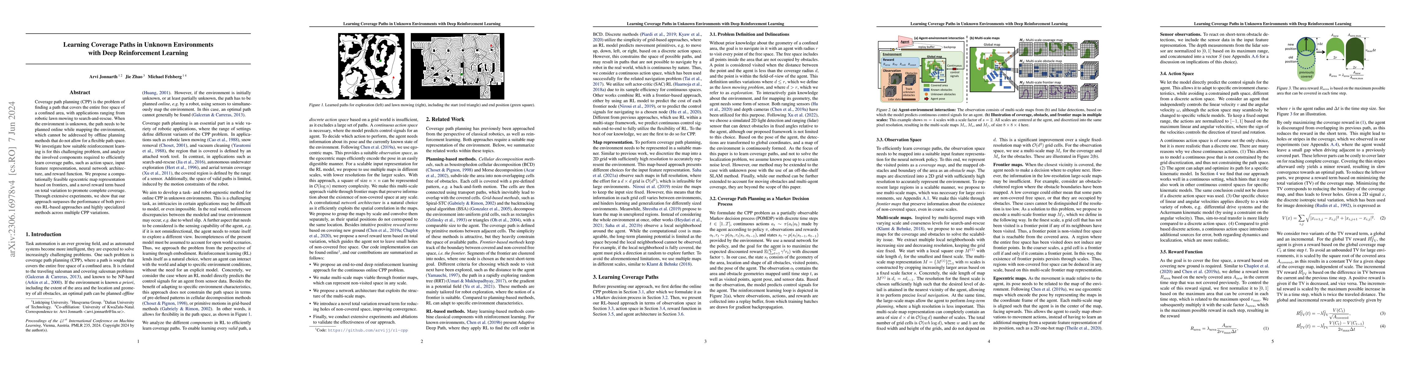 Thumbnail for Learning Coverage Paths in Unknown Environments with Deep Reinforcement
  Learning