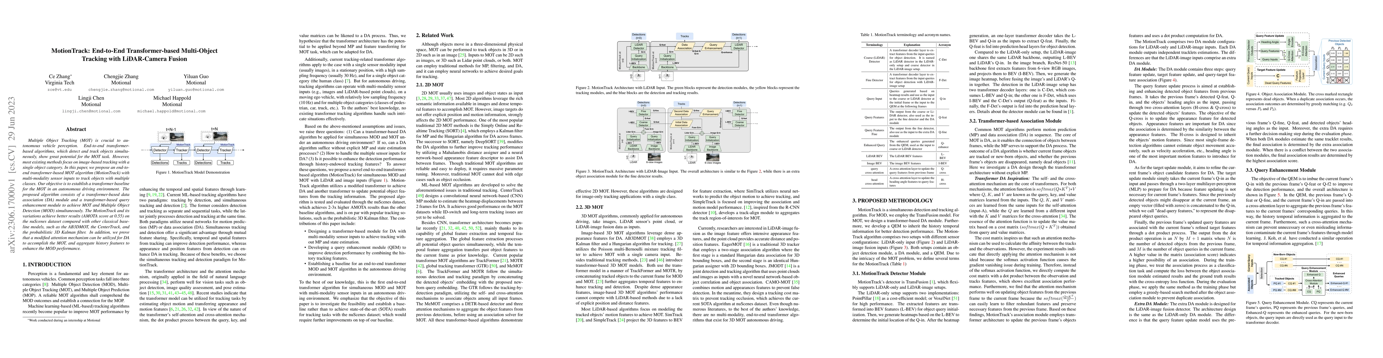 Thumbnail for MotionTrack: End-to-End Transformer-based Multi-Object Tracing with
  LiDAR-Camera Fusion
