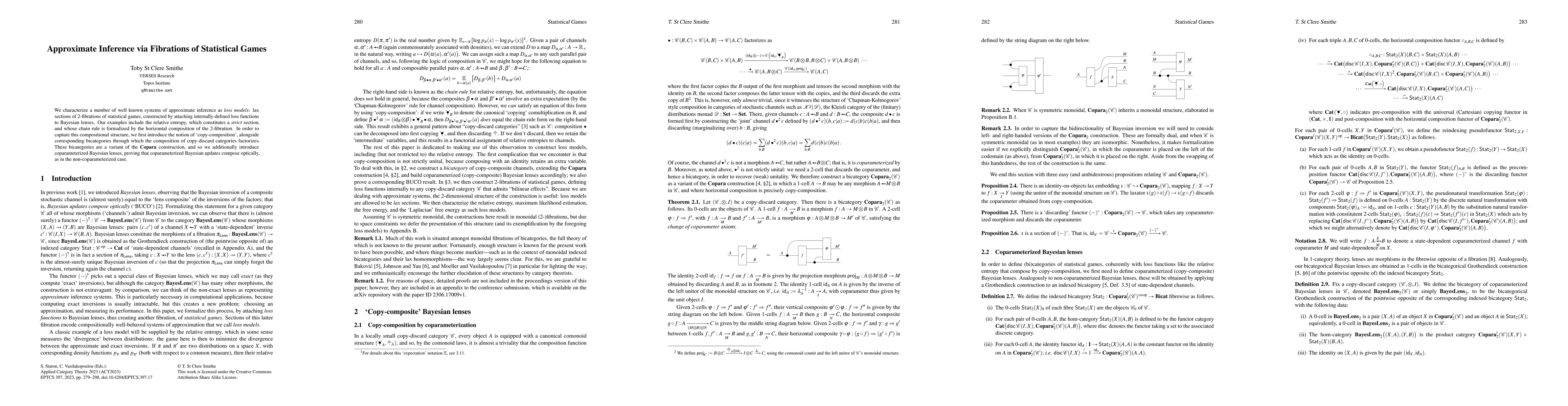 Thumbnail for Approximate Inference via Fibrations of Statistical Games