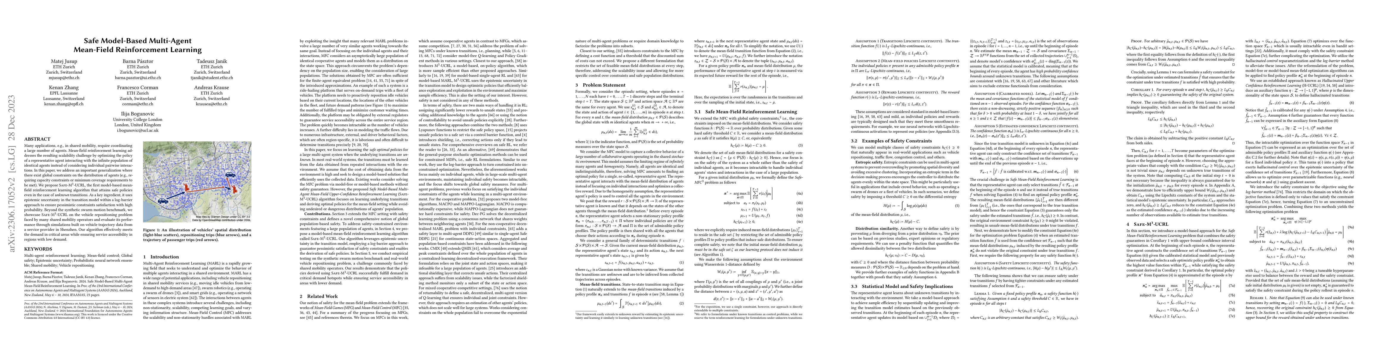 Thumbnail for Safe Model-Based Multi-Agent Mean-Field Reinforcement Learning